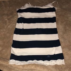 Striped Camisole with lace detail